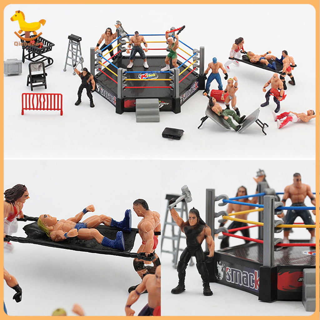 BABY 1 ชุด Wrestling Playset สมจริง DIY Mini Wrestling Action Figure Play ชุดสําหรับเด็ก