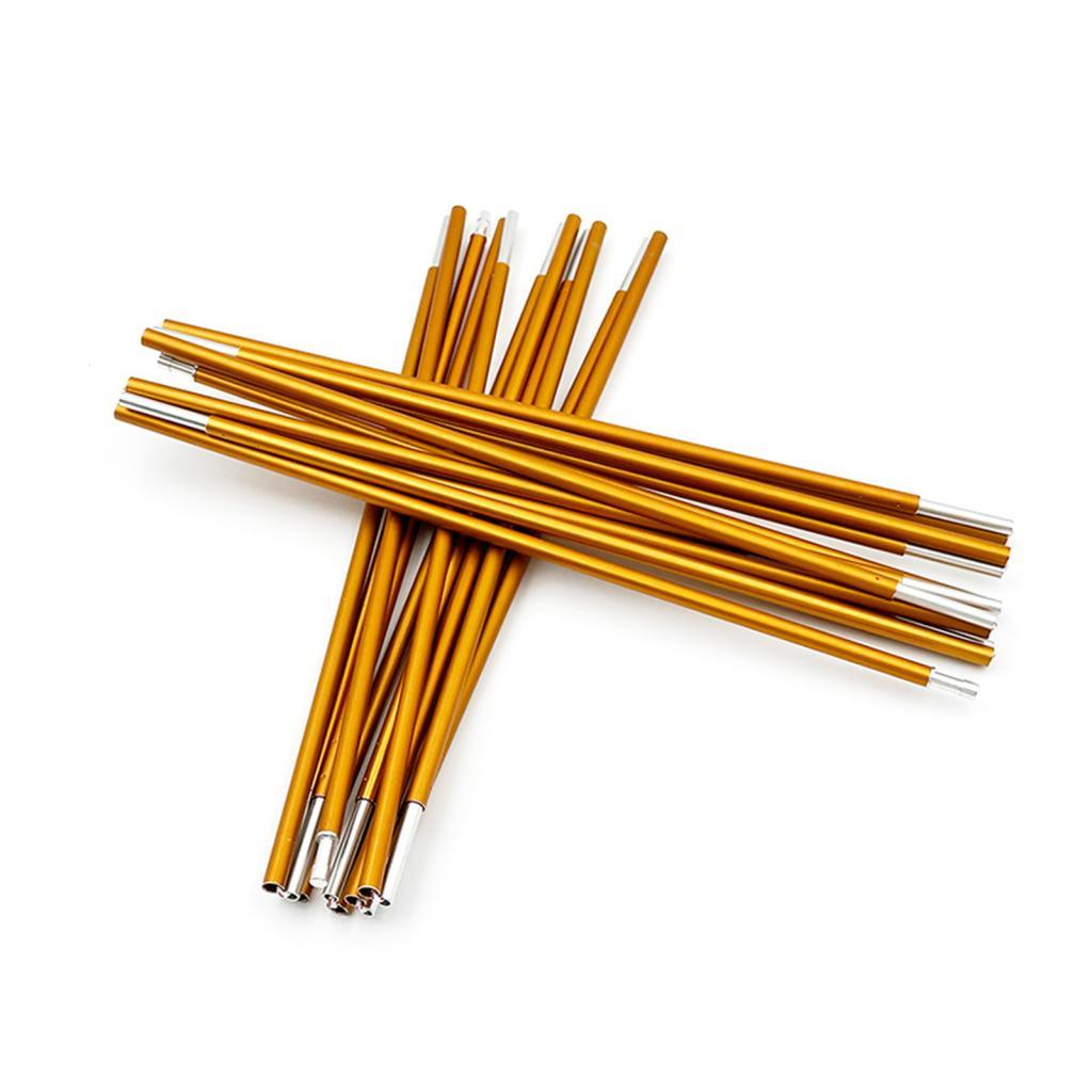 Shopp Shopp เสาเต็นท์แคมปิ้งอัพเกรดอลูมิเนียมน้ำหนักเบา 7.9 มม. Retractable Golden Replacement Outdo