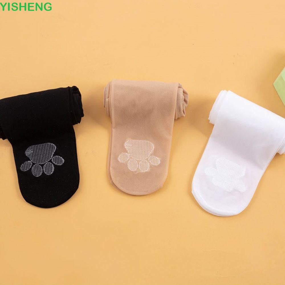 YISHENG Silk Pantyhose น่ารักโปร่งใสสําหรับสาวยืดถุงน่องฤดูร้อนระบายอากาศ