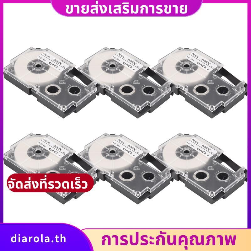 6 ชิ้น 9 มิลลิเมตรริบบิ้นสําหรับ -120 -E300 -60 -100 KL750B KL820 KL750 KL7200 ป้ายเครื่องพิมพ์เทปกร