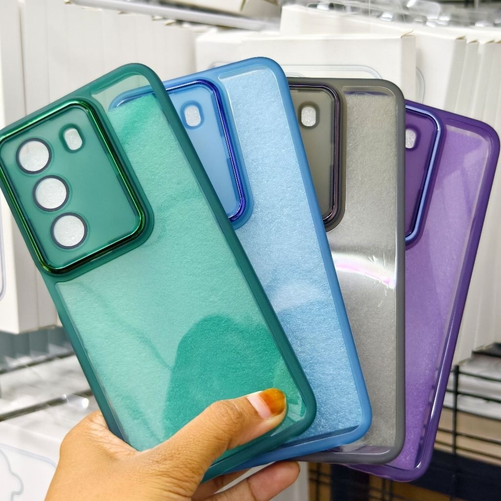 Casing Honor X8B Clear With Lens Protector Solid Color Transparent Silicon Phone Cover