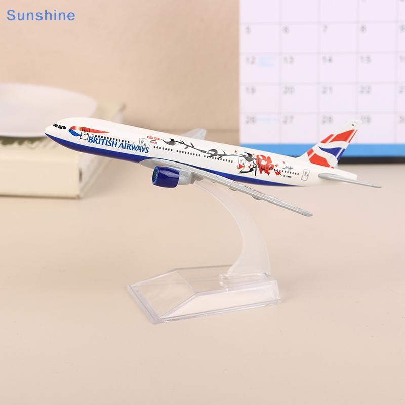 Sun 16 ซม.ดอกพลัม 777 Airliner เครื่องบินโลหะผสมรุ่น Scale 1:400 เครื่องบินโลหะ Replica Diecast เครื