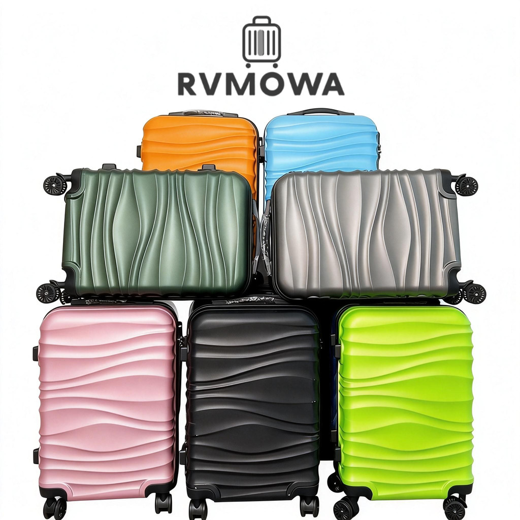 【RVMOWA】กระเป๋าเดินทาง 14/20/24/28 นิ้ว หมุนได้ 360 องศา น้ำหนักเบา แข็งแรง ทนทาน ดีไซน์สีพาสเทล กระ