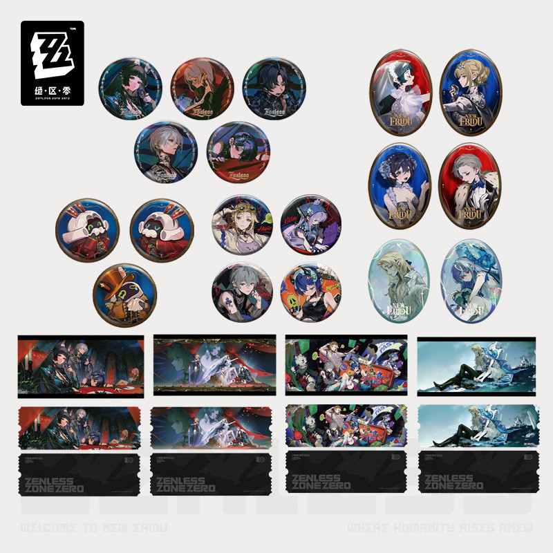 Sunsyea Zenless Zone Zero สินค้าอย่างเป็นทางการ miHoYo Original XZPD Series Badge Ticket Poster