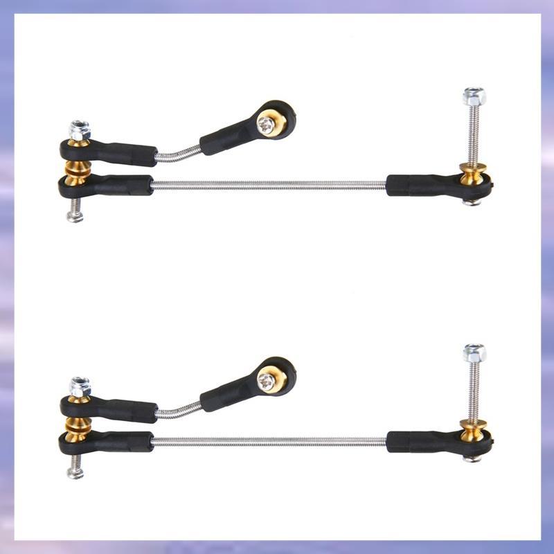 2 ชุดพวงมาลัย Link Servo Link Rod พวงมาลัยสําหรับ C14 C24 C34 B1 B14 B24 B16 B36 1/16 RC รถอะไหล่