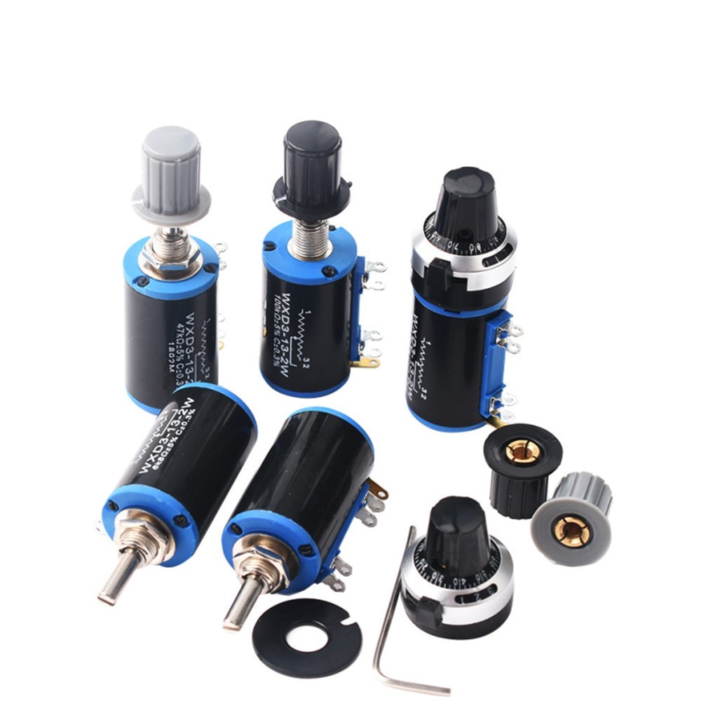 Wirewound 100ohm 1Kohm 4.7Kohm 10Kohm 100Kohm Precision Multiturn WXD3-2W 2W ตัวต้านทานแบบปรับได้