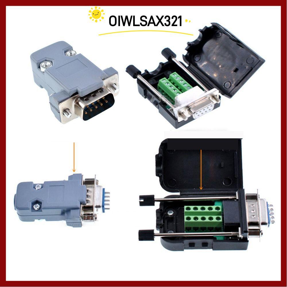 OIWLSAX321 DB9 D-sub Connectors Plug, 485 COM พอร์ตเปลือกพลาสติก 9 พินแจ็คซ็อกเก็ต, COM ปลั๊กตัวเชื่