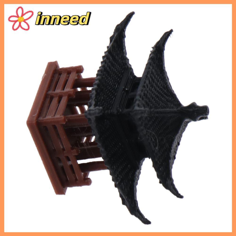 INNEED Mini Double-deck Pavilion สี่มุม,พลาสติกทนทาน Mini Pagoda รูปปั้น, Aquarium ตกแต่งอเนกประสงค์ Mini ภูมิทัศน์ปลา Hideout Shelter Cave – โปรปัง