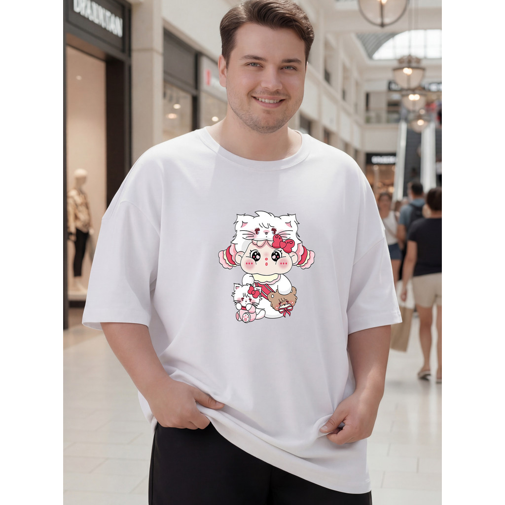2Y818 [AIYOU] Lelaki Baju T เสื้อผู้ชาย TShirt XL-5XL ขนาดใหญ่สไตล์เกาหลีเสื้อยืดขนาดบวก TShirt Crop