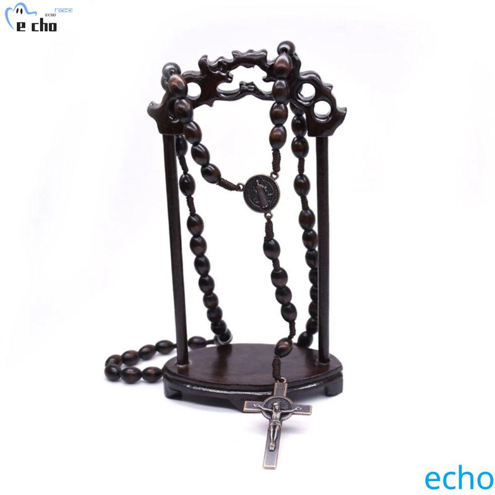 PIVOT สร้อยคอลูกประคำแฮนด์เมด มีจี้ครูเซียฟแบบMellow สไตล์คาทอลิกสำหรับผู้หญิง