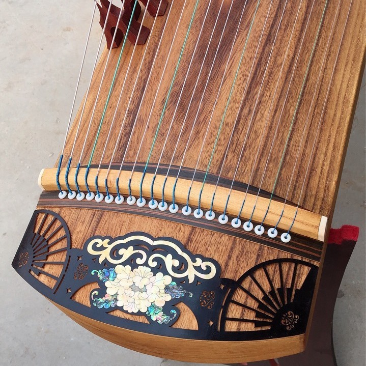 Lanyin 1.25m ขนาดเล็ก Guzheng Mini สีเปลือกแบบพกพาขนาดเล็ก Guzheng สามารถเล่นเครื่องดนตรีการเรียนรู้