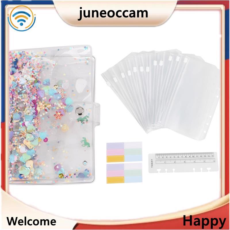[juneoccam] A6 Binder,Budget Binder,ใช้สําหรับ Budgeting,Budget Notepad, Cash Envelope Binder, Pink 