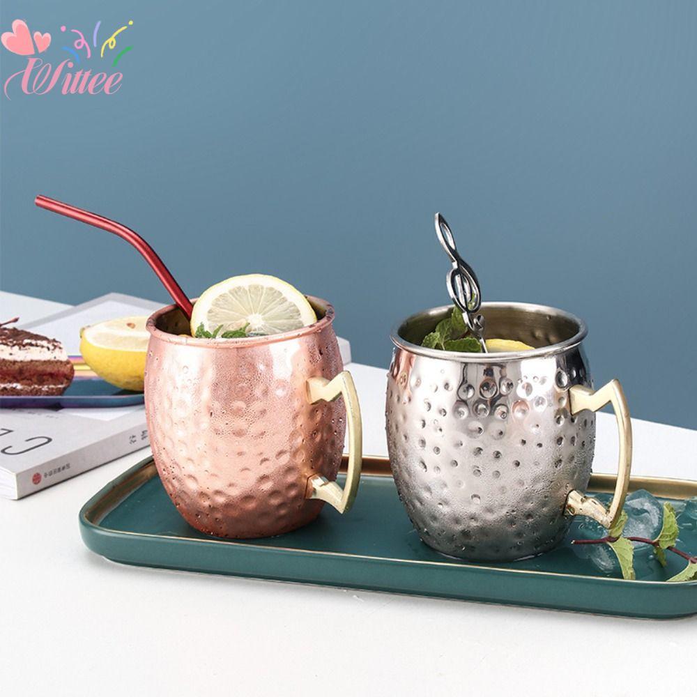 WITEE ถ้วยแก้ว, 500ml หนาค้อน Point ถ้วย, Strong Riveted Handle ค้อน Handcrafted Moscow Mule Moscow 