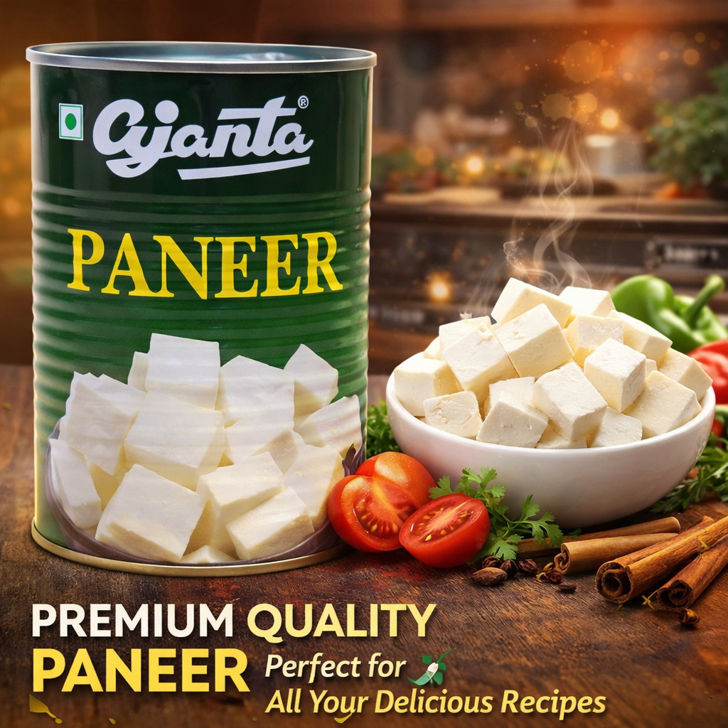 Paneer 450g.แข็งชนิดโฮลมิลค์ชีส ปานีร์ (Indian cottage cheese) AJANTA