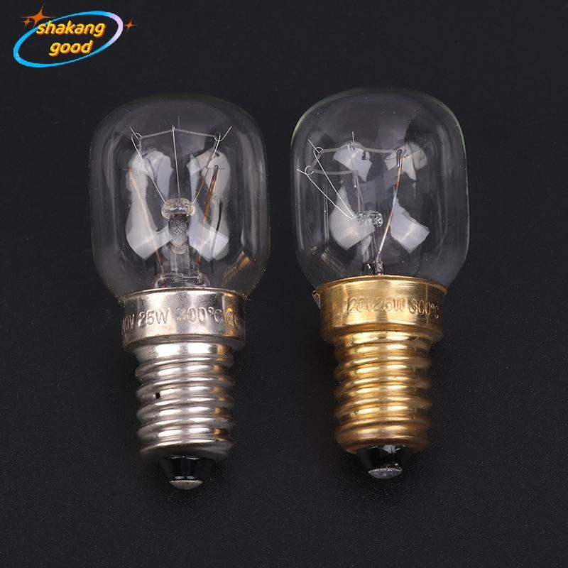 SKTH หลอดไฟอุณหภูมิสูง 120/220V 15W 25W E14 300 องศา T22 เตาอบไมโครเวฟหลอดไฟ Steamer หลอดไฟหลอดไฟเกล