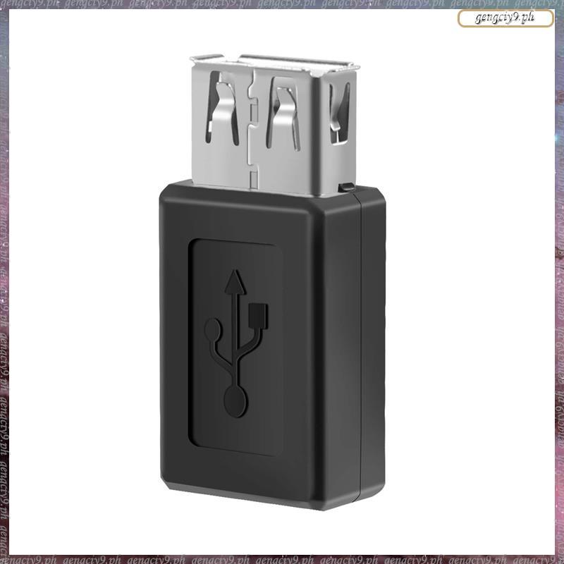 [LR] ตัวแปลงปลั๊กอะแดปเตอร์หญิง USB 2.0 Type A สีดําเป็น Micro-USB B เป็น Micro-USB B สีดํา