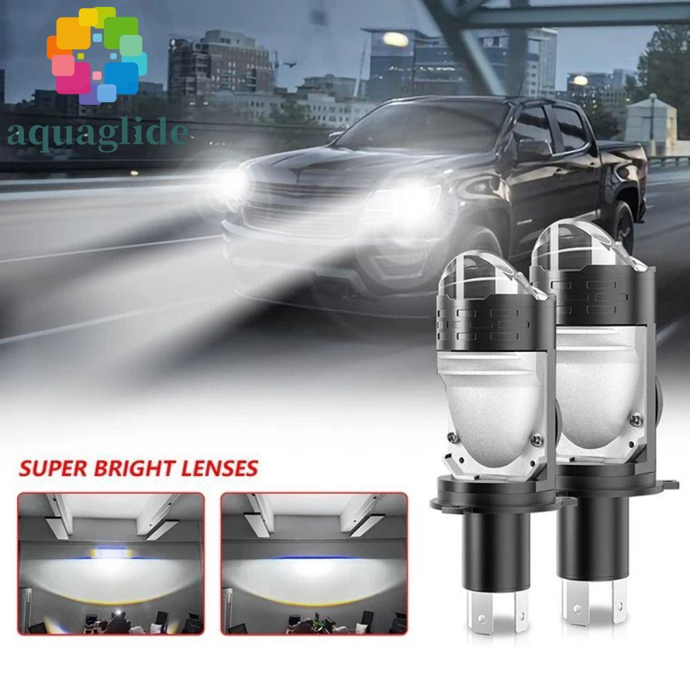AQUAGLIDE H4 LED โปรเจคเตอร์ Len, High Low Light H4 LED ไฟหน้าหลอดไฟ, Super Bright ตรงขอบกันน้ํารถรถ
