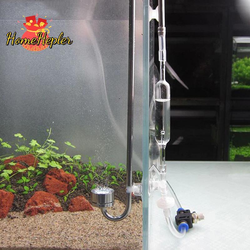 HomeHepler Aquarium CO2 Bubble Counter น้ําพืชถังปลา CO2 Regulator ฉีดระบบวัดอุปกรณ์ CO2 Diffuser อุ