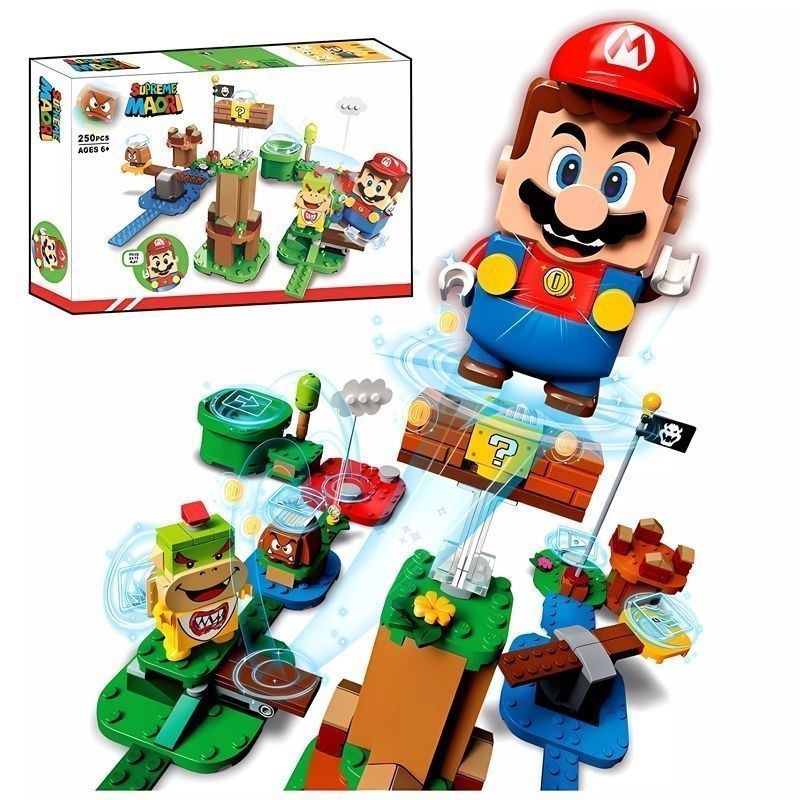 เข้ากันได้กับ Lego Mario ของเล่นบล็อกตัวต่อ Super Mario 71360 Mario Adventure Starter ประกอบของเล่น 
