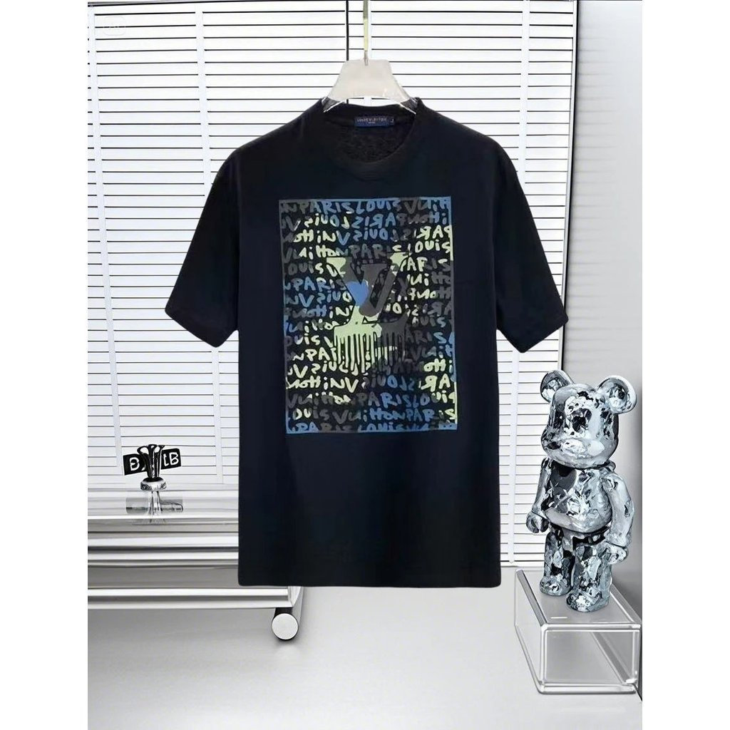 L * V2026 Star Round Neck Short Sleeve T-Shirt Couple Style Men Style PG3O