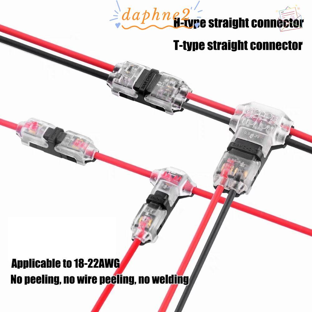 DAPHNES 1 ชิ้นสายไฟ Crimp, 8-22AWG รถเชื่อมต่อ Pluggable Wire Connector, กันน้ําสายการเชื่อมต่อ Stri