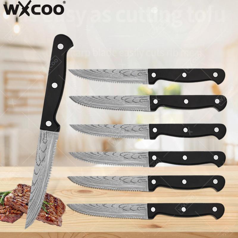 Damascus steel Multi-functional Kitchen Knife Steak Knife Beef and Lamb Slicing Knife Barbecue Tools