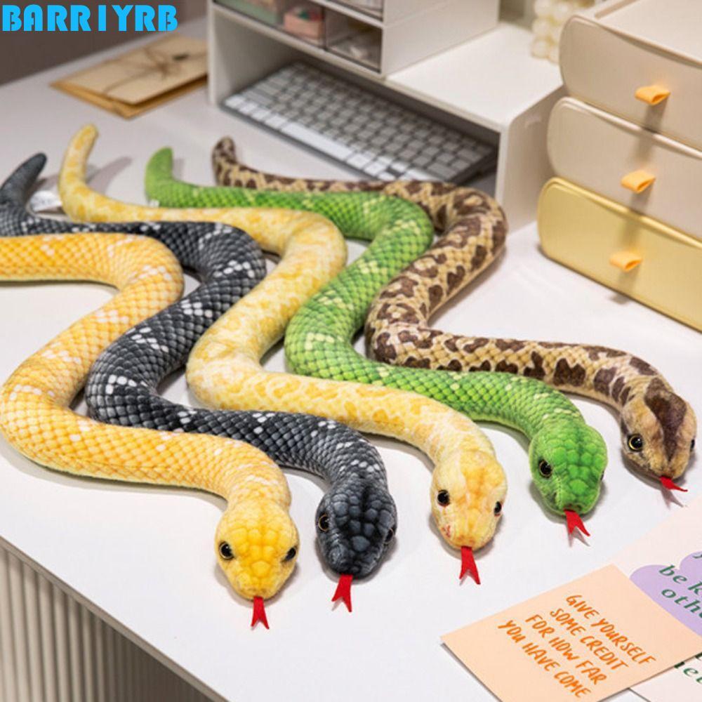 BARR1YRB งูจําลองของเล่นปลอม Anaconda งูน้อยปีงู สีสันสดใส Boa ประดิษฐ์เหมือนจริง Mischievous