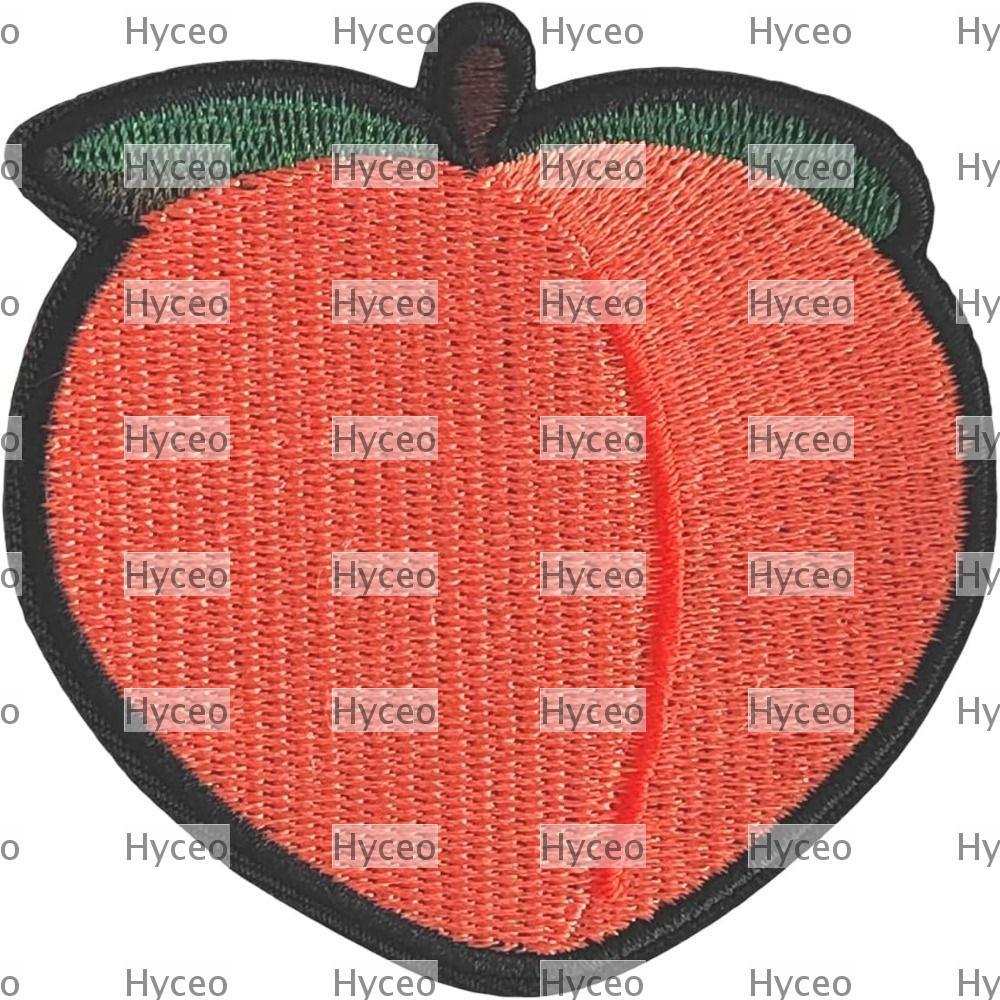 HYCEO Peach Patch, Peach Pack of 5 Hook&Loop Patch, Loop Backing 2.99 * 3.07in Fun Patch สําหรับแจ็ค
