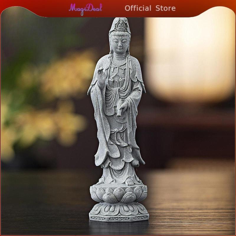 MagiDeal รูปปั้นเจ้าแม่กวนอิม Kuanyin ตุ๊กตาของขวัญตกแต่งเครื่องประดับคอลเลกชันจีน