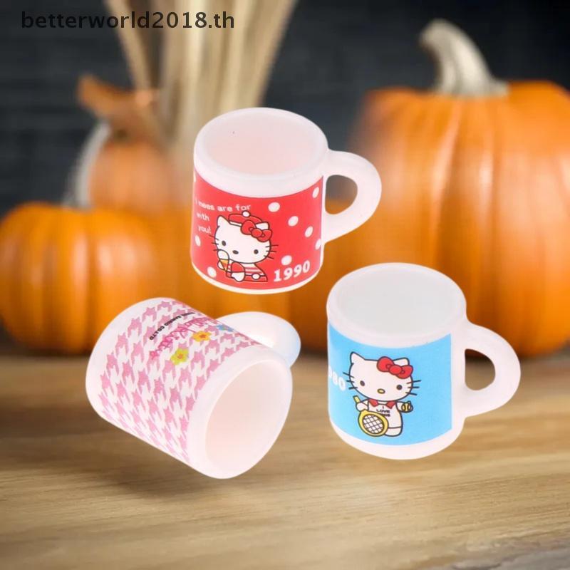 [bet] 10 ชิ้นตุ๊กตาจําลองมินิแก้วถ้วยน้ํารุ่นบ้านตุ๊กตาเฟอร์นิเจอร์ตกแต่งตุ๊กตาเครื่องใช้ในบ้านแกล้ง