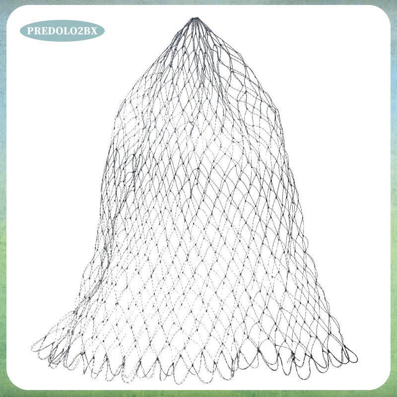 [predolo2bx] Portable Nylon Folding Fishing Landing Net Rhombus Mesh Landing D40/50/60CM