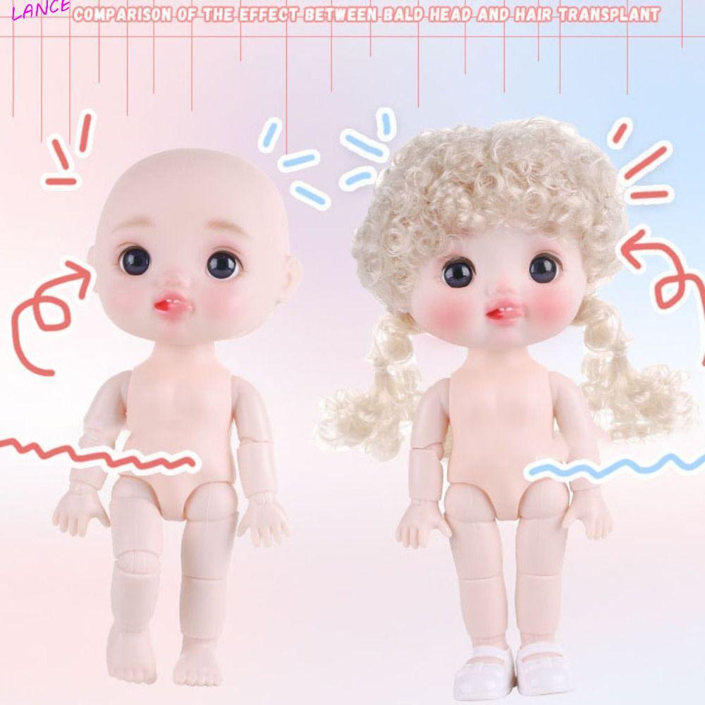 LANCE Nude 21 Ball Jointed ตุ๊กตา, Kawaii เคลื่อนย้ายได้ 1/6 BJD Movable Joint ตุ๊กตา, จําลองตาสีม่ว