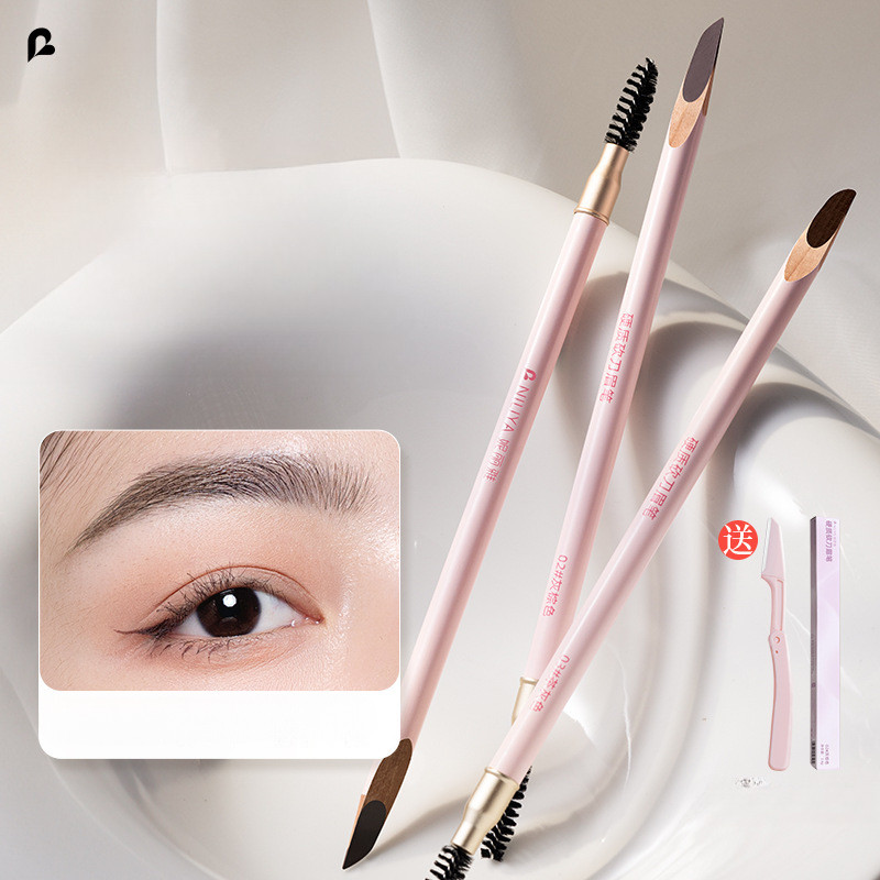 Nilia Hard Core Eyebrow Pencil Waterproof Sweatproof Double-ended Eyebrow Pencil