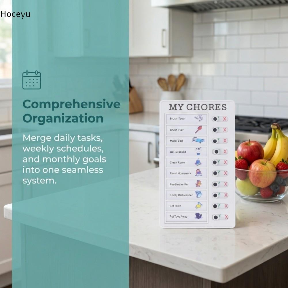 HOCEYU กระดานบันทึกแบบใช้ซ้ําได้, วางแผน Chore ในครัวเรือนแบบใช้ซ้ําได้ที่ถอดออกได้, ง่ายต่อการใช้ลบ