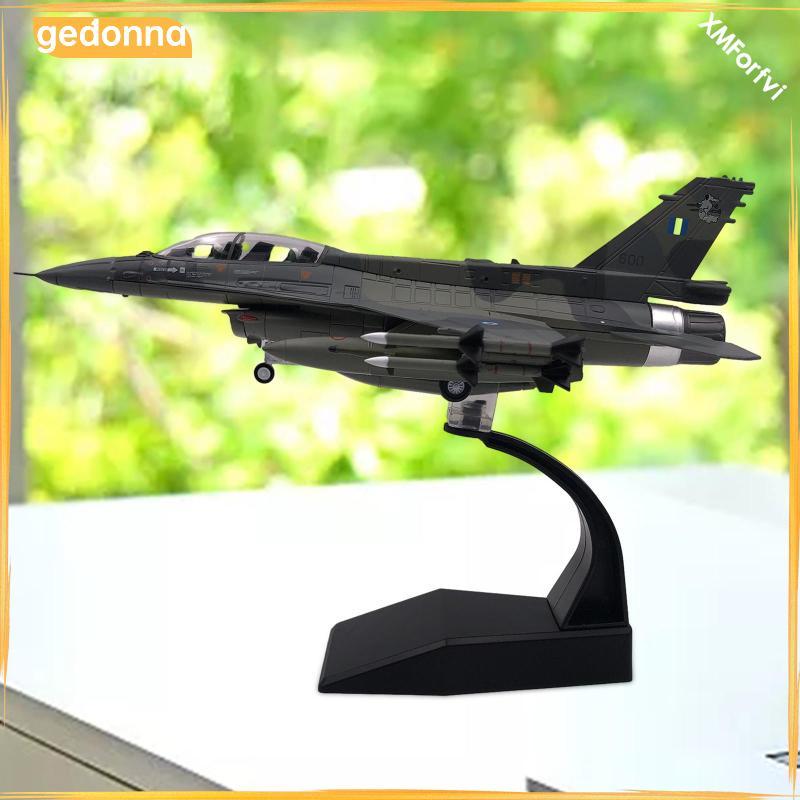 [gedonna] โลหะผสม 1/72 F16 Fighter Diecast รุ่นเดสก์ท็อปตกแต่งพร้อมฐานจอแสดงผลสําหรับห้องนั่งเล่นชั้