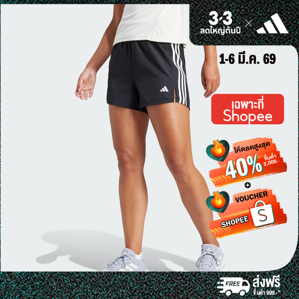 adidas Gym & Training 3-Stripes High-Rise Shorts Women Black JF4359