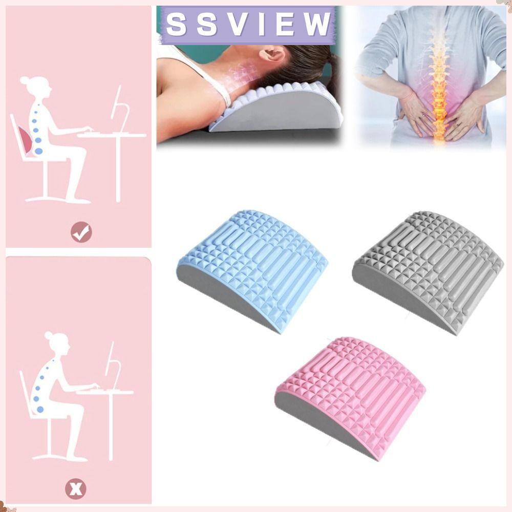 STILLSAVIEW เครื่องนวดหลังเอว, TPE คอยืดหมอนหน่วยความจําปากมดลูก,นวดเอว EVA เอวสนับสนุนกระดูกสันหลัง