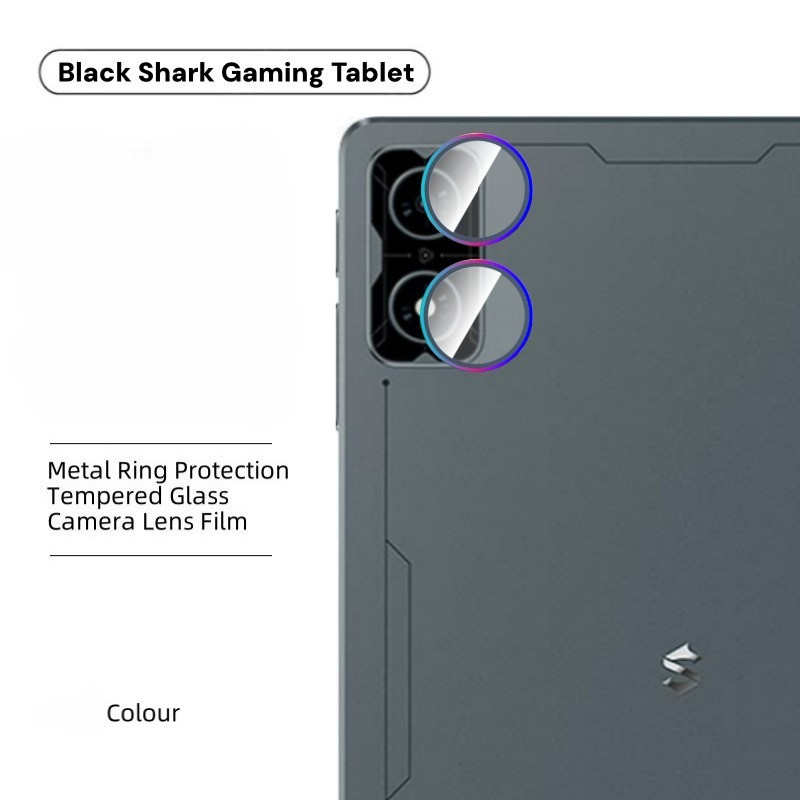 กระจกป้องกันกล้องด้านหลังสําหรับ Black Shark แท็บเล็ตสําหรับเล่นเกม 8.8 นิ้วแหวนโลหะตัวป้องกันกล้องสําหรับ Black Shark Gaming แท็บเล็ตเลนส์ฟิล์มแก้ว