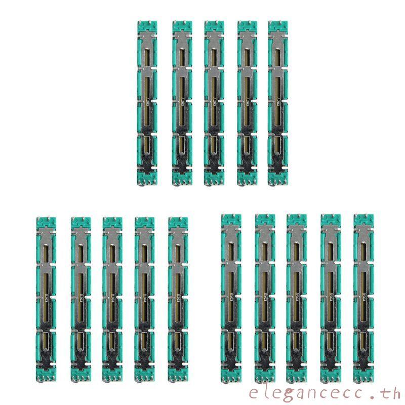 ELEGAN 5PCS 75 มม.ต้านทาน B103 10KOhm Potentiometer 10K B10K SC6080GH สไลด์ปรับหมุนฟิล์มคาร์บอน A20K