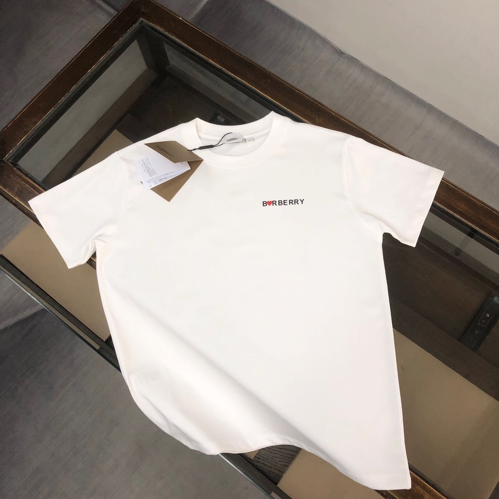 Burbe * rry2026 Star Early Spring เสื้อยืดแขนสั้นสไตล์ใหม่ผู้ชายสไตล์ผู้หญิงคู่สไตล์ Contrast สีฤดูใ