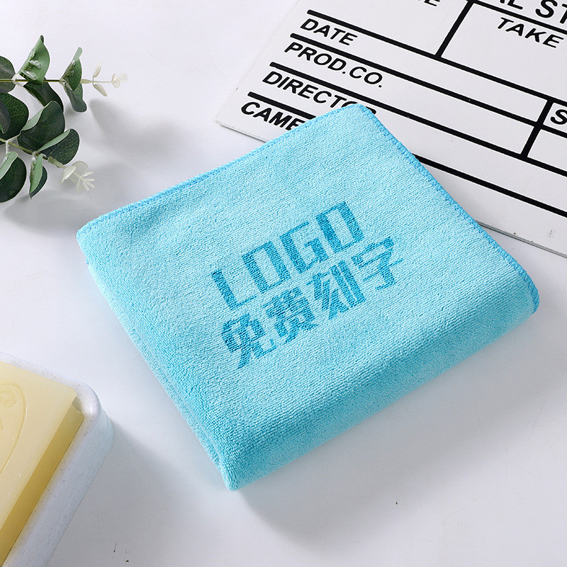 10PCS 35x75cm Custom LOGO Towel Free Laser Embossing Lettering Microfiber Beauty Salon BarberShop Pr