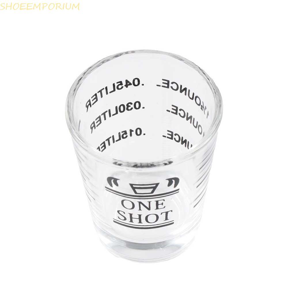 SHOEEMPORIUM Jigger 1.5oz/45ml ทนความร้อนด้วยแก้วช็อตสําหรับงานหนักขนาด