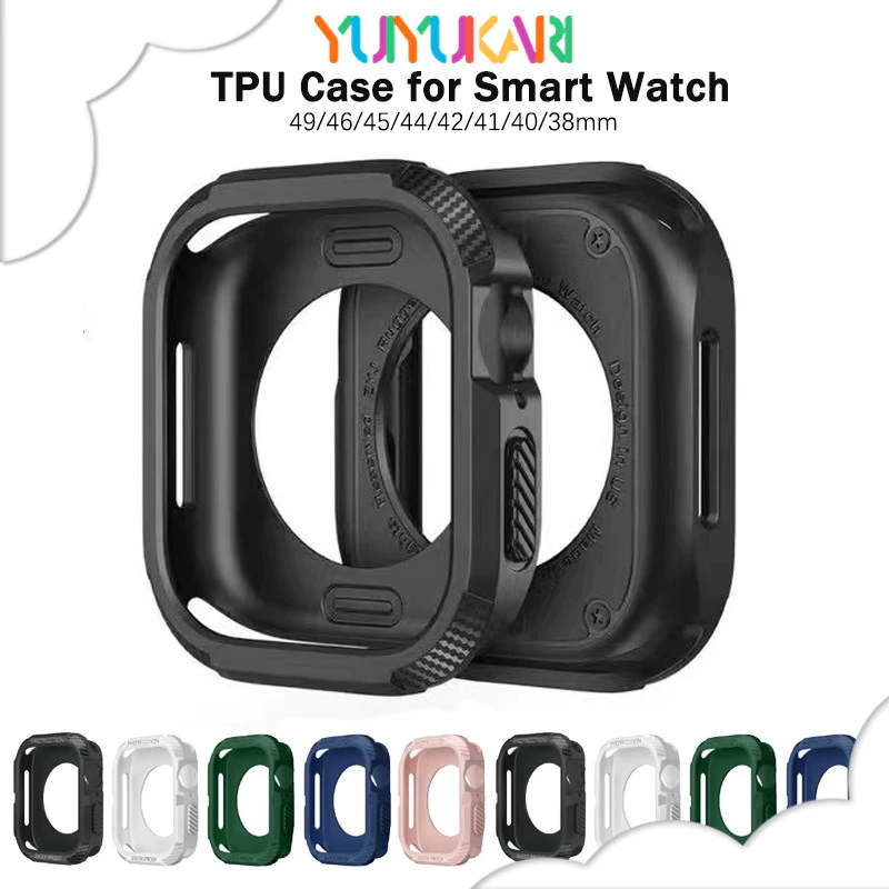 TPU เปลือกอ่อน for Apple Watch Ultra/SE 3 2 49มม Iwatch Series 9 8 7 6 5 4 41มม 45มม 42มม 38