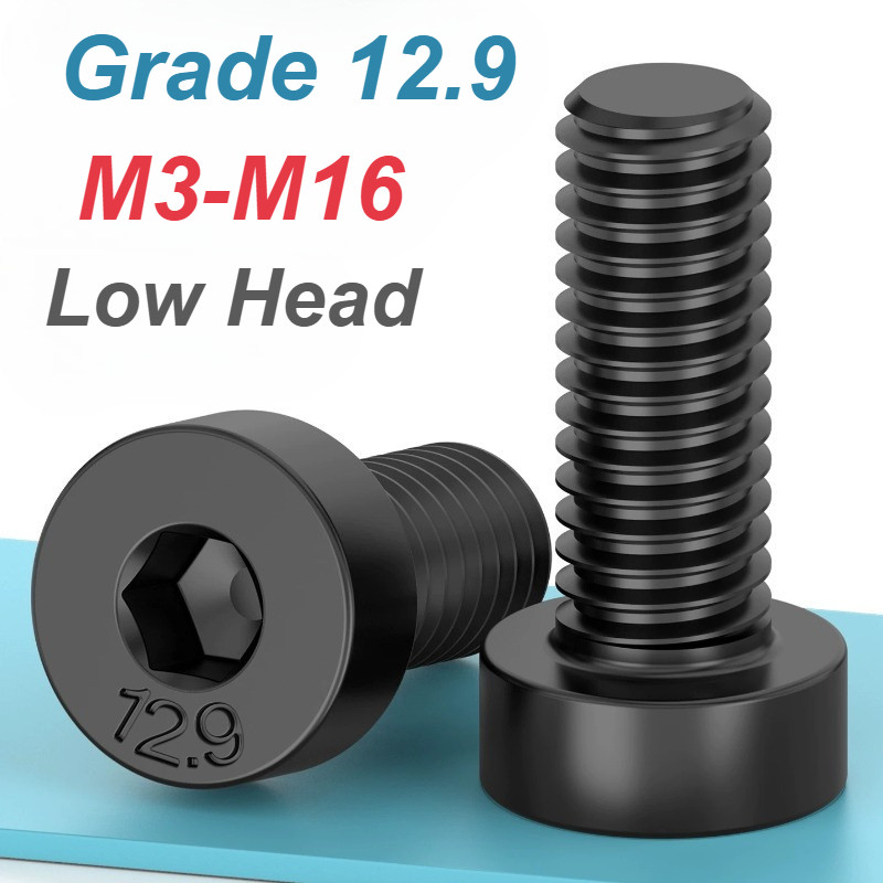 [XM-MB] สกรูประแจกระบอกหัวต่ําเกรด 12.9, DIN 7984, M3-M16*L4-60mm, สกรูหัวจมต่ํา-Profile