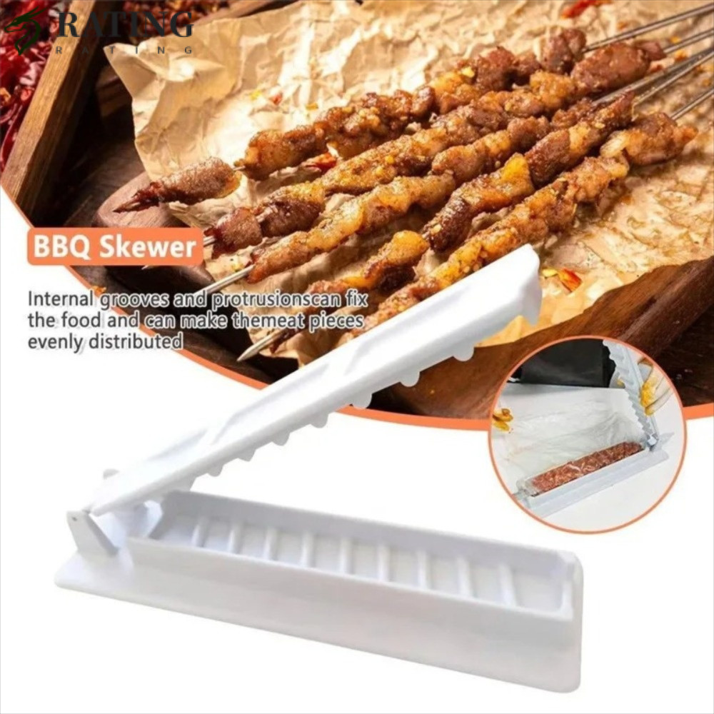 RATIN Bbq Meat Skewer|พลาสติก Bbq Skewer Maker แบบพกพา Skewers Kebab Maker ย่าง, Kebab กดนํากลับมาใช
