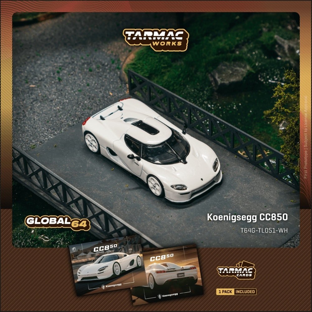 Tarmac Works 1:64 GLOBAL64 Koenigsegg CC850 White T64G-TL051-WH