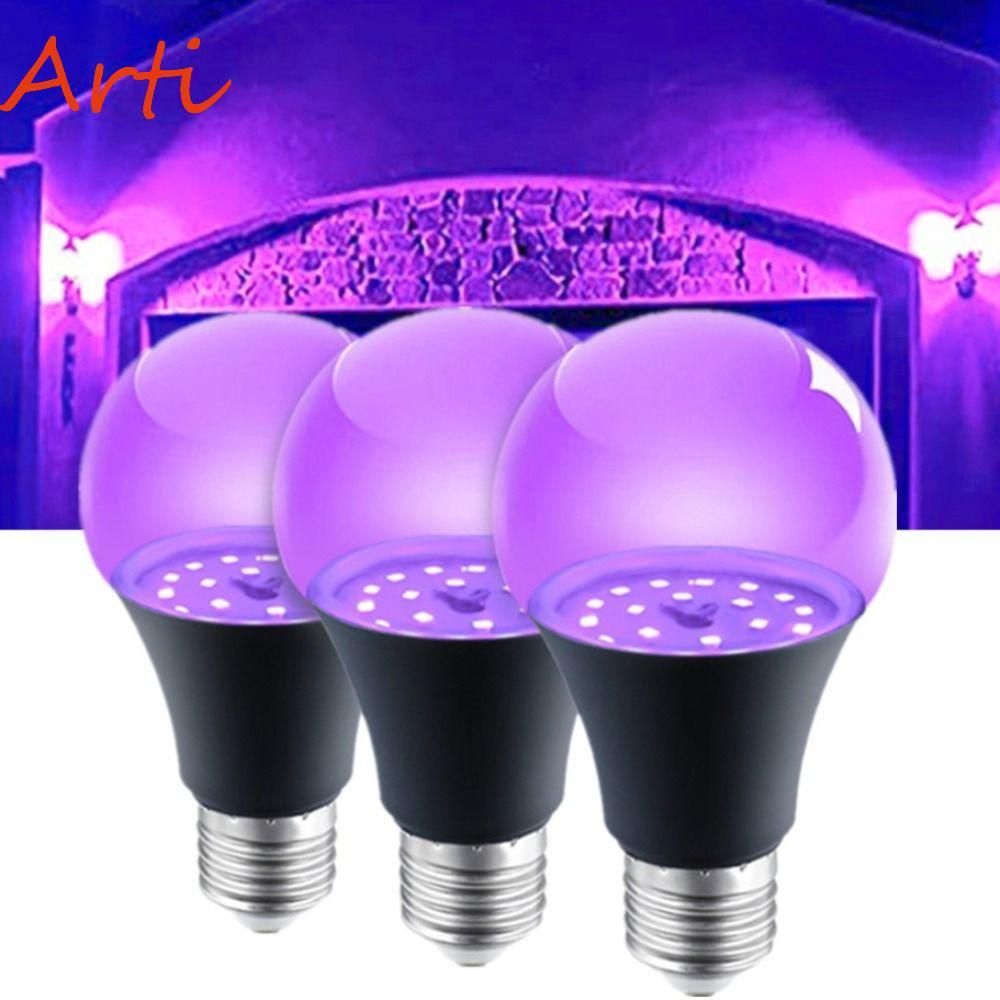 ARTI UV Purple Bulb, 360 Glow E26/E27 Spiral Purple Black Light Bulb, Floodlight Aluminium 10W 85-26