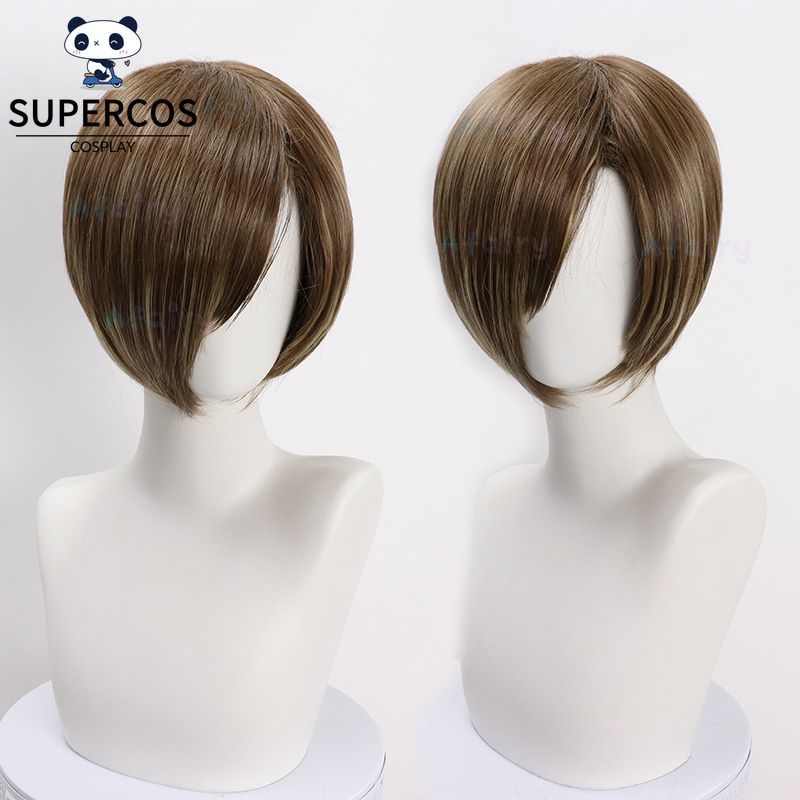 วิกผมคอสเพลย์ Resident Evil Leon สีน้ำตาลสังเคราะห์