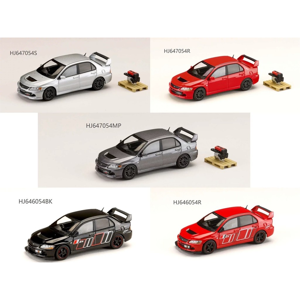 Brand New Ready Stock Hobby Japan 1: 64 Mitsubishi 9th Generation EVOLUTION Free Engine HJ EVO 9th G