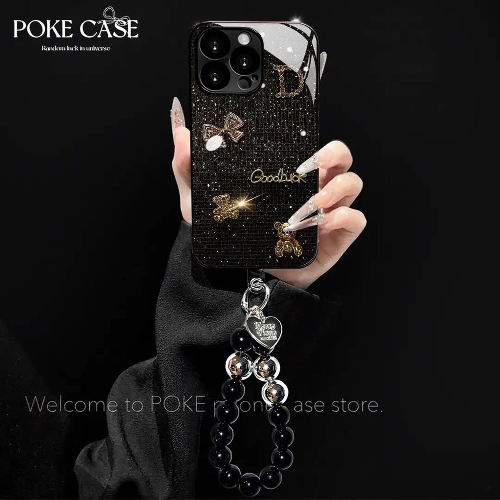 เหมาะสําหรับ Lattice Bear Apple 17air เคสโทรศัพท์ 16E ใหม่ iPhone15promax กรณี 14plus High-End หรูหร